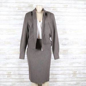 Caslon Brown 2pc Dress Skirt & Jacket sz 6